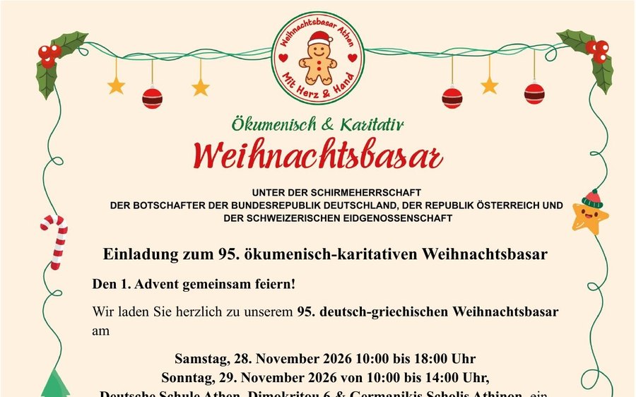 Einladung zum 95. ökumenisch-karitativen Weihnachtsbasar